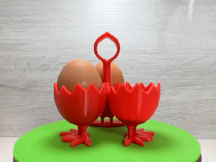 egg cups easter day type - easterxcults easterday flsun v400 pasqua kinder 3d print model - Mito3D