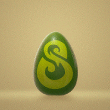 uovo di dofus smeraldo gioco mmorpg video giochi la pasqua 3d print model - Mito3D
