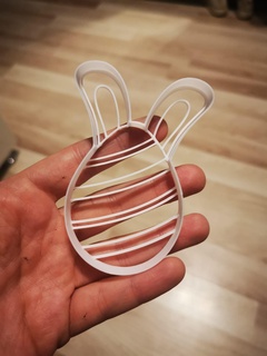 egg ears cookie cutter easter cookie cutter bunny fun cute animals  3d print model - Mito3D