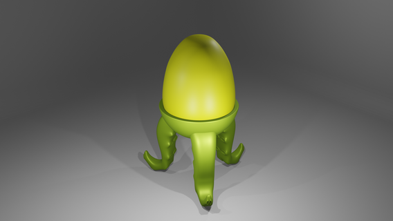 huevo soporte tentáculo hogar casa cuenco taza regalo Pascua Resurrección fiesta 3d print model - Mito3D