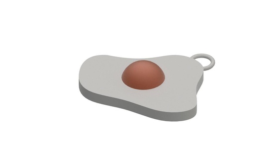 egg keychain 3d print model - Mito3D