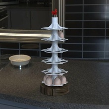 egg lathe storage kitchen 3d print model - Mito3D