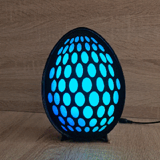egg led lamp Home decoration ornament art home decorative rgb adressable night light easter 3d print model - Mito3D