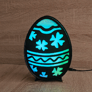 uovo guidato lampada casa decorazione ornamento arte decorativo rgb indirizzabile notte luce Pasqua 3d print model - Mito3D