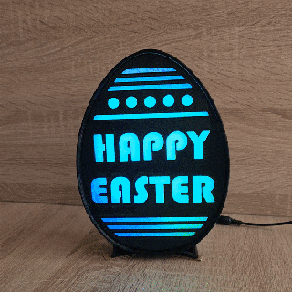 uovo guidato lampada casa decorazione ornamento arte decorativo rgb indirizzabile notte luce Pasqua 3d print model - Mito3D