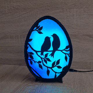 egg led lamp Home decoration ornament art home decorative rgb adressable night light easter 3d print model - Mito3D