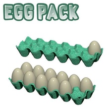 uovo pacco + carta ovos in forma 12 ovo 3d print model - Mito3D
