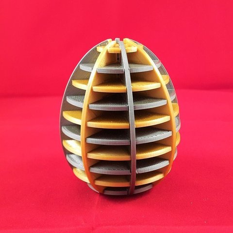 yumurta dilimlenmiş oyun oyuncak bulmaca Paskalya 3D print model - Mito3D