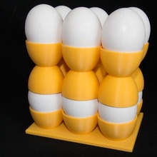 egg tray home container eggs fridge organization yellow kitchen dining 3d print model - Mito3D