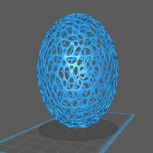 egg voronoi art 3D print model - Mito3D