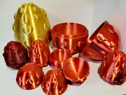 yumurta yürekli Ölçek Konu kalp Yumurta Paskalya Aşk Sanat süslemek vidalamak oyuncak bebek 3d print model - Mito3D