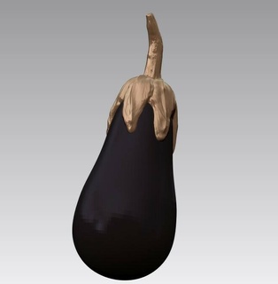 eggplant 3d print ready aubergine 3d print model - Mito3D