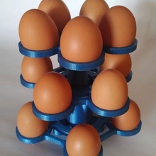 huevos circular estante soporte x15 3d print model - Mito3D