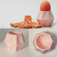 eggstravagant la maison eggcup coquetier oeuf titulaire rose 3d print model - Mito3D