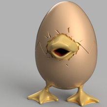 eggy duck art animals 3d print model - Mito3D