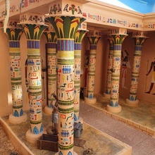 egypt architecture model column frieze animals 3d print model - Mito3D