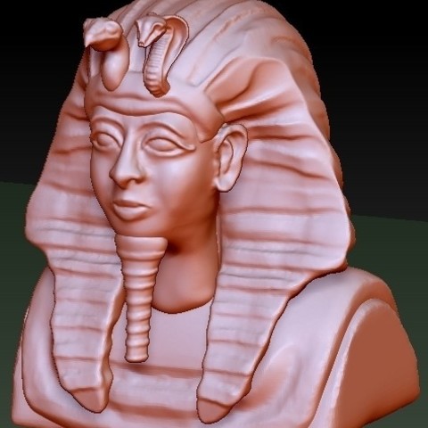 egipto rey tut art La impresión en 3d kingtut scupture 3D print model - Mito3D