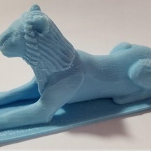 Mısır aslan tanrıça sanat hayvan heykel 3d print model - Mito3D