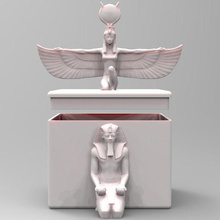 egyptian box art pharaoh isis present gift jewelry gadget 3d print model - Mito3D