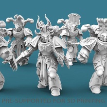 egyptian infantry - pre-supported presupported 3d print model - Mito3D