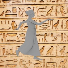 egipcio dama avión relieve figura Arte mujer diosa Egipto escultura amante realzar 3d print model - Mito3D
