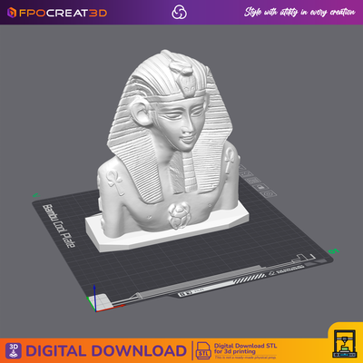 égyptien pharaon empereur 3d imprimable figures toutankhamon ramses ii akhenaton seti art stl fichier imprimante thème décoration ancien décoratif modèle cléopâtre néfertiti hatshepsut amenhotep iii khufu renifleur thutmose 3d print model - Mito3D