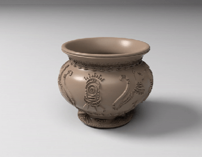 egyptian pot egypt 3d print model - Mito3D