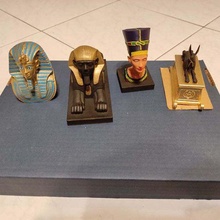egyptian statues anubis egypt jackal nefertiti sphinx tutankhamun decor 3d print model - Mito3D