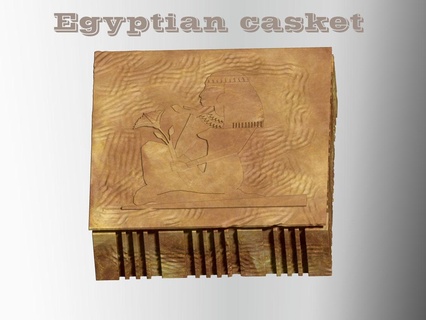 egyptian style jewelry box casket boxing egypt 3d print model - Mito3D