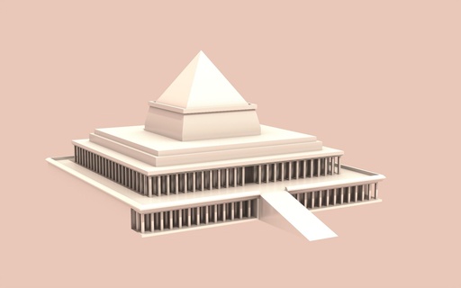egiziano tempio Egitto antico edificio struttura colonne storia civiltà Faraone 3d print model - Mito3D