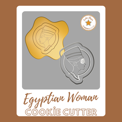 égyptien femme biscuit coupeur 3d print model - Mito3D