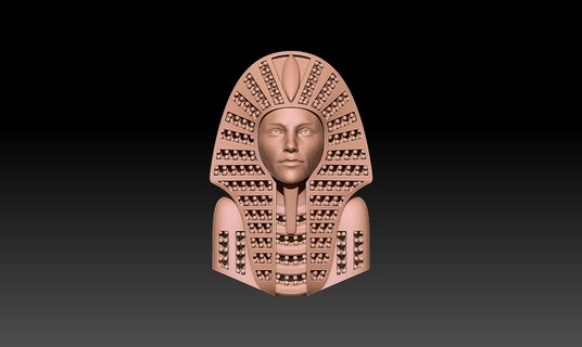 egyptian women necklace 3d print model - Mito3D