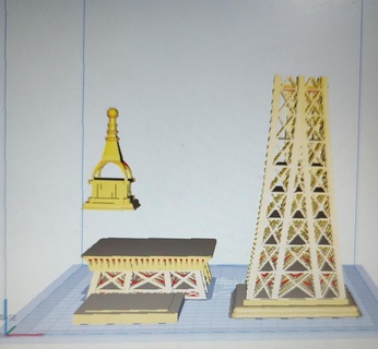 eifel Turm Teile Architektur Paris Frankreich Monument 3d print model - Mito3D