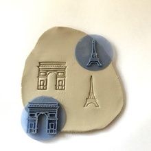 eiffel stamps arc triomphe stamp polymer clay pottery ceramic accessories making diy tools supplies tool cutter earrings jewelry greek mold fashion stl organic shape cookie 3d print model - Mito3D