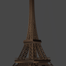 eiffel tower architecture poly 3d print model - Mito3D