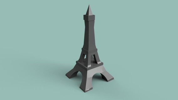 eiffel Torre giocattolo figura Parigi Francia 3d print model - Mito3D
