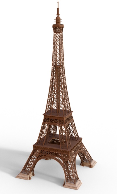 eiffel tower french france paris 3d print model - Mito3D