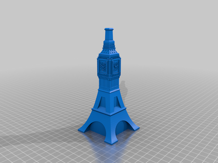 Eiffel tour gros ben Londres monument hybride Canada France fusion remix uk bâtiments structures 3d print model - Mito3D