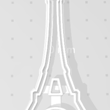 Eiffel torre cortador afiado biscoito França 3d print model - Mito3D