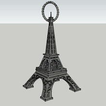 eiffel la tour de boucle d'oreille bijoux art conception le monument clé décoration 3d print model - Mito3D