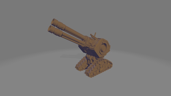 artillería modelo juego miniatura mesa guerra zumbido 25mm futuro humanos facción robot espacio figura acción tablero 3d print model - Mito3D