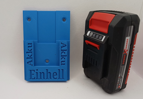 einhell x change batería soporte 3d print model - Mito3D