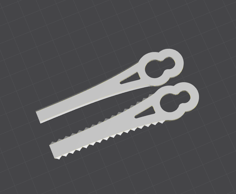 einhell değiştirme bıçak ağzı çim düzeltici bıçaklar kurnaz çimen yedek 3d print model - Mito3D