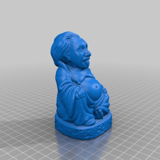 einstein buddha art pop-buddha sculptures 3D print model - Mito3D