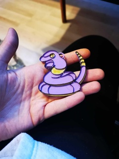 ekans llavero pokemon joyería joya serpiente púrpura Pikachu 2d lindo 3d print model - Mito3D
