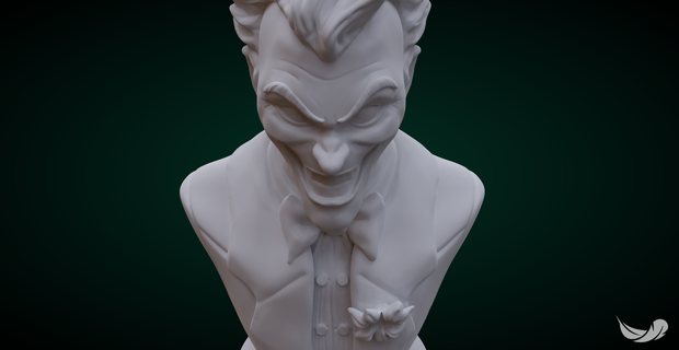 el guason joker busto dc 3d print model - Mito3D