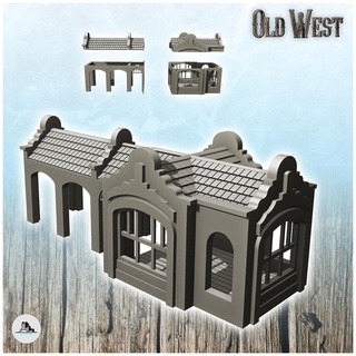 el paso western train station 10 - usa america acw american civil war history historical building architecture tabletop miniatures scenery wargame game terrain house accessories wild old west modern far desperados texas confederate secession union 3d print model - Mito3D