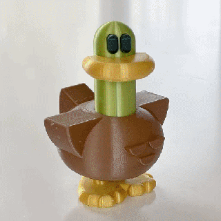 el Pato duolingo tava ördek Şirin heykel 3d print model - Mito3D