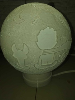 el principito lamp prince moon luna tlampara lunahe 3d print model - Mito3D