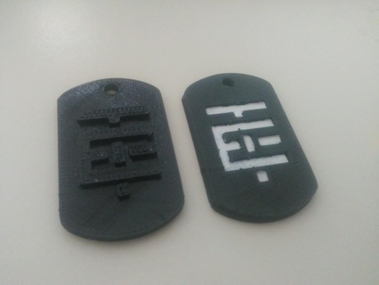 el temach plaque military plate pendant eltemach accessories 3d print model - Mito3D